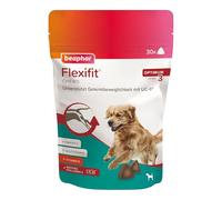 Beaphar beaphar Flexifit Chews para Perros - apoya la Movilidad Articular y la vitalidad - con colágeno Tipo II (UC-II) - con Vitamina C, glucosamina, Omega 3 y Vitamina E - 175 g