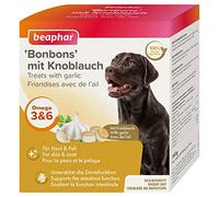 beaphar Bonbons de ajo para Perros, golosinas para Perros, Aperitivos para Perros con Omega 3, 6, 9, para apoyar la Flora intestinal, sin aditivos Artificiales, 245 g