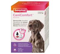 Beaphar | CaniComfort Kit Difusor y Recambio Antiestres Perros 48ml | Antiestres con Feromonas |Reduce Estrés y Ansiedad|Miedos, Quedarse Solo, Nuevo Hogar, Ladridos, Ruidos Fuertes, Conflictos | 48ml
