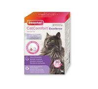 Beaphar - CatComfort Excellence Difusor Antiestrés para Gatos, con Feromonas, Reduce Estrés y Ansiedad, Promueve Armonía Entre Gatos, Arañazos, Miedos, Cambios Entorno, Ruidos, con Orina, 48 ml