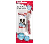 Beaphar - Combi-Pack Chiot: Cepillo de dientes + Dentífrico Haleine Fresca para perro (tubo de 50 g) - Elimina la placa dental - Evita la formación de Tartre - Combate la malva Haleine