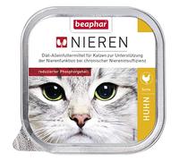 beaphar - Dieta renal para Gatos - Alimento Completo dietético para Apoyo renal en Caso de insuficiencia renal - Contenido reducido de fósforo - con valioso Aceite de salmón - Pollo - 1 x 100 g