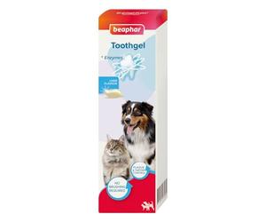 Beaphar Gel dental avanzado con enzimas | Cuidado dental para perros y gatos | Alternativa sin cepillo | Ayuda a prevenir el mal aliento y combatir la placa | Tubo de 100 g