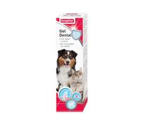 Beaphar Gel Dental | Perros y Gatos | Cuidado Dental Sin Cepillado | Elimina Sarro y Placa | Higiene Bucal Perros y Gatos | Acción Enzimática | Contra Mal Aliento | Sabor a Carne | 100g