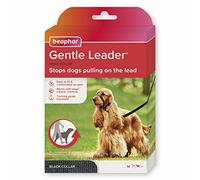 Beaphar Gentle Leader Negro Perro Mediano, Correa Adiestramiento Perros, Collar Adiestramiento Antitirones Perro Mediano, Ajustable