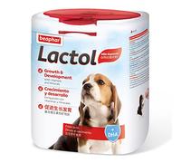 Beaphar Lactol Leche de sustitución Cachorros, Perros, Leche en Polvo, Proteína Altamente digestible, Desarrollo cognitivo, Enriquecida con DHA, 500 g
