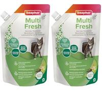 Beaphar Multi Fresh - contra los Malos Olores de la Arena de Gatos - Prolonga la Vida útil de la Arena - Fragancia Melón y Vainilla - 400g (Paquete de 2)