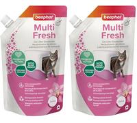 Beaphar Multi Fresh - contra los Malos Olores de la Arena de Gatos - Prolonga la Vida útil de la Arena - Fragancia Orquídea - 400g (Paquete de 2)