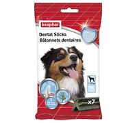 BEAPHAR - Palitos dentales para Perros Grandes (> 10 kg) - Golosinas Bajas en calorías con Algas Marrones y té Verde - Aliento Fresco - Eliminar la Placa Dental y el sarro - 7 Unidades