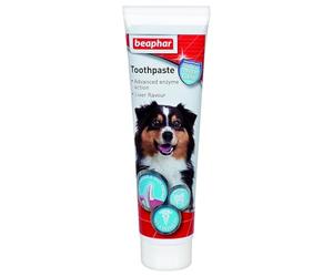 Beaphar Pasta dental avanzada de doble enzima | Cuidado dental para perros y gatos | Ayuda a prevenir el mal aliento y la placa de combate | Escurridor de hígado | Tubo de 100 g