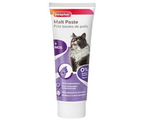 Beaphar - Pasta Malta Gatos, Control Bolas de Pelo, con Mos para optimizar Salud y Digestión, Sin Azúcares Añadidos, 250 g