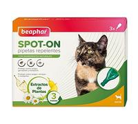 Beaphar Pipetas repelentes Naturales para Gatos - 3 Meses de protección Natural contra garrapatas, pulgas y Mosquitos - para Todo Tipo de Gatos - 3 pipetas de 1ml, El embalaje puede variar