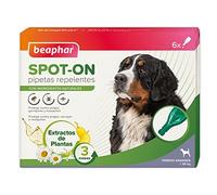 Beaphar Pipetas repelentes Naturales para Perros Grandes (más de 30 kg) - 3 Meses de protección Natural contra garrapatas, pulgas y Mosquitos - para Todo Tipo de Perros - 6 pipetas de 2 ml.