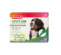 Beaphar Pipetas repelentes Naturales para Perros Grandes (más de 30 kg) - 3 Meses de protección Natural contra garrapatas, pulgas y Mosquitos - para Todo Tipo de Perros - 6 pipetas de 2 ml.
