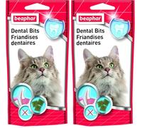 Beaphar - Snacks Dentales para Gato, Anti Placa y Anticarro, Clorofila Natural, 35 g (Paquete de 2)