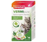 Beaphar - VERMIpure Comprimidos Naturales para Combatir Parásitos Intestinales, Ayuda a Expulsar Parásitos Intestinales, Gatos y Gatitos, 50 Comprimidos