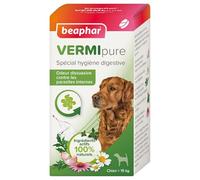 Beaphar - VERMIpure Comprimidos Naturales para Combatir Parásitos Intestinales, Ayuda a Expulsar Parásitos Intestinales, Perros y Cachorros Medianos y Grandes, 50 Comprimidos