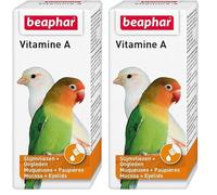 Beaphar Vitamina A para Aves: Canarios, periquitos, cacatúas y papagayos - 20ml (Paquete de 2)