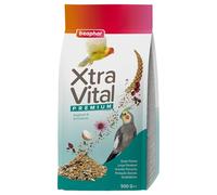 Beaphar - XtraVital Alimento para Periquitos Grandes, Agapornis, Ninfas, Carolinas, Cotorras Pequeñas, Alimento Equilibrado con Frutas, Semillas, Pasta de Huevo, 500 g