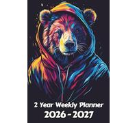 Bear 2 Year Weekly Planner: 104 Week Sunday to Saturday Calendar | Gift For People Who Love Forest Animals, Wildlife Lovers | Ideal for Professionals, ... and Busy Individuals | 6 x 9 Inches | v1