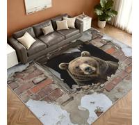 Bear Alfombra 140x200cm, Western Bear Alfombras for Living Room