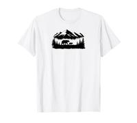 Bear and Cub Baby Grizzly Bears Wildlife Mountains Animal Camiseta