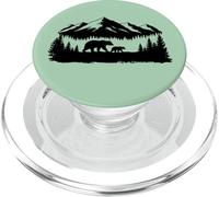 Bear and Cub Baby Grizzly Bears Wildlife Mountains Animal PopSockets PopGrip para MagSafe