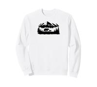 Bear and Cub Baby Grizzly Bears Wildlife Mountains Animal Sudadera