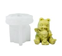 Bear and Girl - Moldes de resina de silicona para velas perfumadas, diseño de oso y niña
