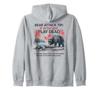Bear Attack Tip Play Dead, Divertido Viaje de Pesca de salmón a Canadá Sudadera con Capucha