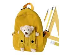Bear Backpack, Kindergarten School Bag, 10.63x8.27x3.94 Inches Spacious Interior Knapsack, Lightweight Comfortable Design for Boys, Preschool Students, Outdoor Adventures, Travel, Daily Commute