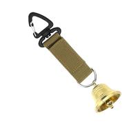 Bear Bell portátil - Heavy Duty Brass Safety Bell, Clear Loud Sound Alert for Outdoor Self-Defense and Wildlife Deterrence | Perfect for Camping Climbing Hiking Fishing Picnic Survival Bushcraft