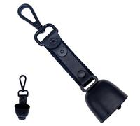 Bear Bells for Hiking - Magnetic Safety Alarm, Adventure Gear, Audible Warning Bell with Leather Strap and Carabiner Protects Against Wildlife, Leather Strap and Carabiner, Multi Color