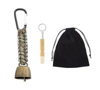 Bear Bells - Wilderness Gear Whistle Alert | Small Outdoor Bear Safety Bell With Whistle Alert; Perfecto para la vida silvestre Warning During Backpacking, Camping, Walking, Biking, Climbing, And