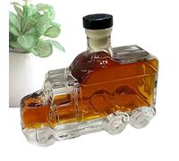 Bear Bottle - Contenedor de vodka de 4.53 x 2.17 x 5.71 pulgadas, medio camión para whisky, camión vertedor de whisky, contenedor de licor de 375 ml con tapón para cumpleaños, hogar, brunch, boda