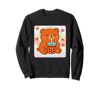 Bear Bubble Tea Lover Lindo Anime Kawaii Rainbow Sudadera