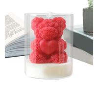 Bear Candles - Heart Bear Wedding Decoration | Holiday Decor Scented Candles for Partners, Spouses, Boyfriends, Girlfriends, Dinner Date, Proposal, Bedroom, Living Room, Nightstand, Romantic Gift