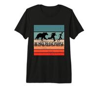 Bear Chase Humor Silhouette Funny Message Fat People Body Camiseta Premium