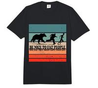 Bear Chase Humor Silhouette Funny Message Fat People Body Comfort Colors Adult Heavyweight T-Shirt