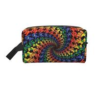 Bear Dancing - Bolsa organizadora de cosméticos portátil con estampado de teñido anudado, bolsa de almacenamiento de gran capacidad