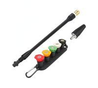 BEAR FORCE Varita rociadora de repuesto para lavadora a presión con boquilla turbo y 5 puntas de rociado y soporte para boquilla compatible con Karcher K1, K2, K3, K4, K5, K6, K7 Junta de presión