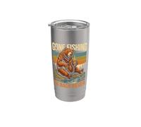 Bear Gone Fishing Be Back Never Outdoor Vaso térmico de acero inoxidable de doble pared