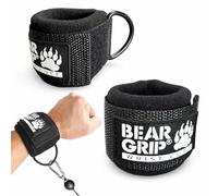 BEAR GRIP Correas de muñeca para máquinas de cable con gancho triangular ajustable y diseño de puño seguro, correas de gimnasio, accesorios de cable para entrenamiento de fuerza, entrenamientos para