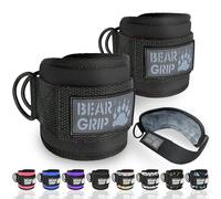 BEAR GRIP - Correas de tobillo para cables con nuevo diseño de forro polar, cierre fuerte, doble anillo en D de acero inoxidable, neopreno ajustable, para hombres y mujeres