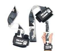 BEAR GRIP Power Straps - Correas de levantamiento de pesas (gris camuflaje)