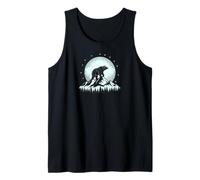 Bear Grizzly Bears Wildlife Mountains Animal Moon Camiseta sin Mangas
