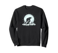 Bear Grizzly Bears Wildlife Mountains Animal Moon Sudadera