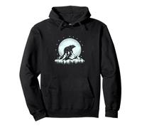 Bear Grizzly Bears Wildlife Mountains Animal Moon Sudadera con Capucha