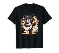 Bear Guitar Rock and Roll Kawaii Goth - Ropa para niña, Color Rosa gótico Camiseta
