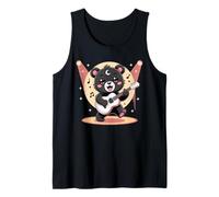 Bear Guitar Rock and Roll Kawaii Goth - Ropa para niña, Color Rosa gótico Camiseta sin Mangas